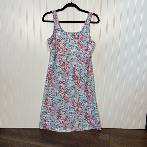 Columbia PFG Omni-Freeze Dress Red White Blue Advanced Cool Beach Vac Medium - Picture 1 of 8